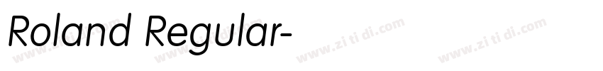 Roland Regular字体转换